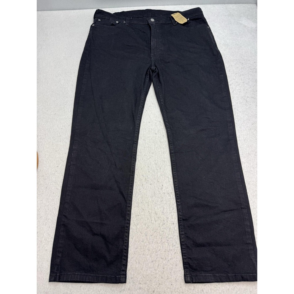 Levis 514 Jeans Mens 40x30 Black Dark Wash Regular Straight Denim Pants Casual